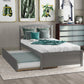 Platform Bed Wood Bed Frame With Trundle - Furniture Home Direct