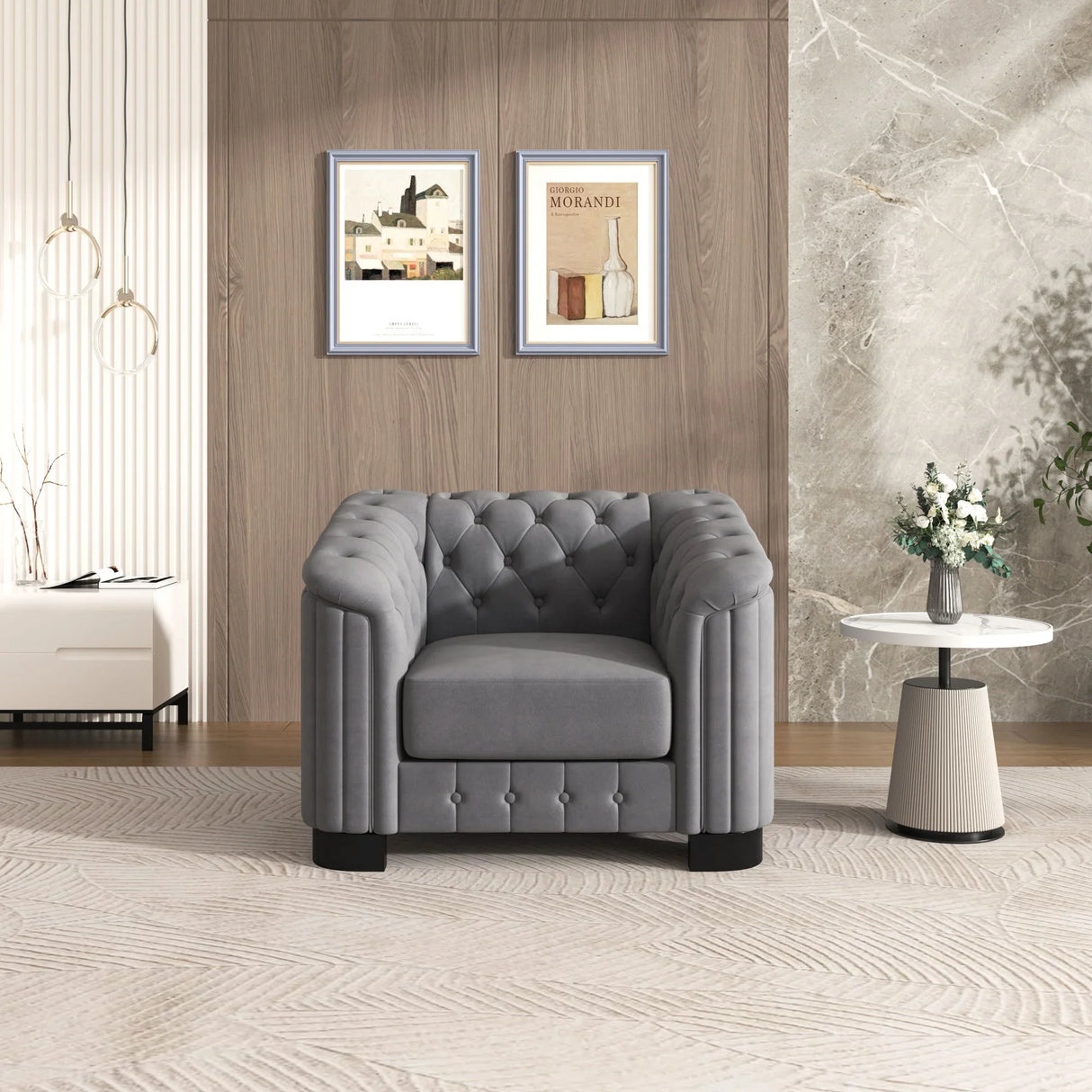 Upholstered Accent Sofa Chair With Removable Cushion - Furniture Home Direct