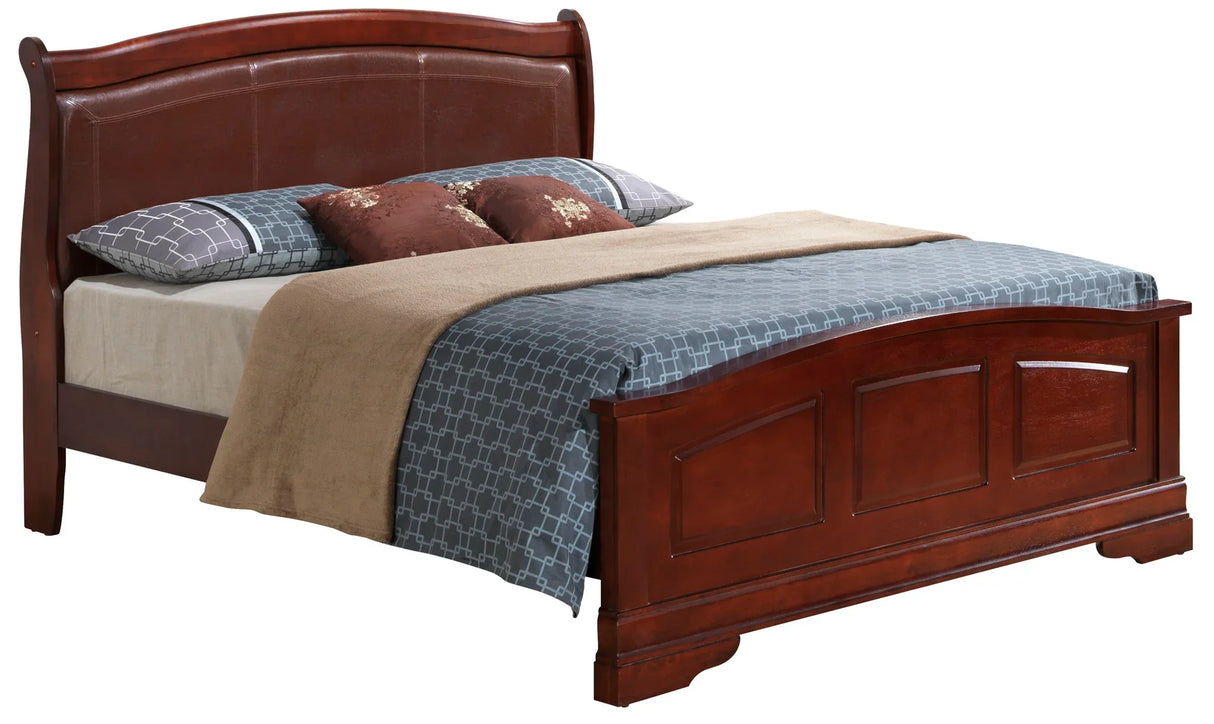 Panel Sleigh Bed Elegantly Crafted - Furniture Home Direct