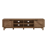 Rustic Barndoor Open-Storage TV Stand For TVs Up To 80" - Furniture Home Direct
