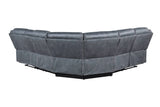 Reclining Sectional Sofa With USB Port Console Gray - Furniture Home Direct