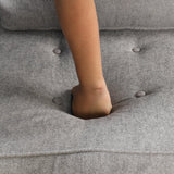 66.5" Upholstered Loveseat With Pull Out Bed, Two Throw Pillows, Dual USB Charging Port and Adjustable Backrest - Light Gray - Furniture Home Direct