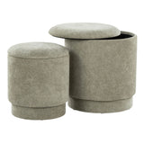 Marla - Upholste Contemporary Ottoman Set - Furniture Home Direct