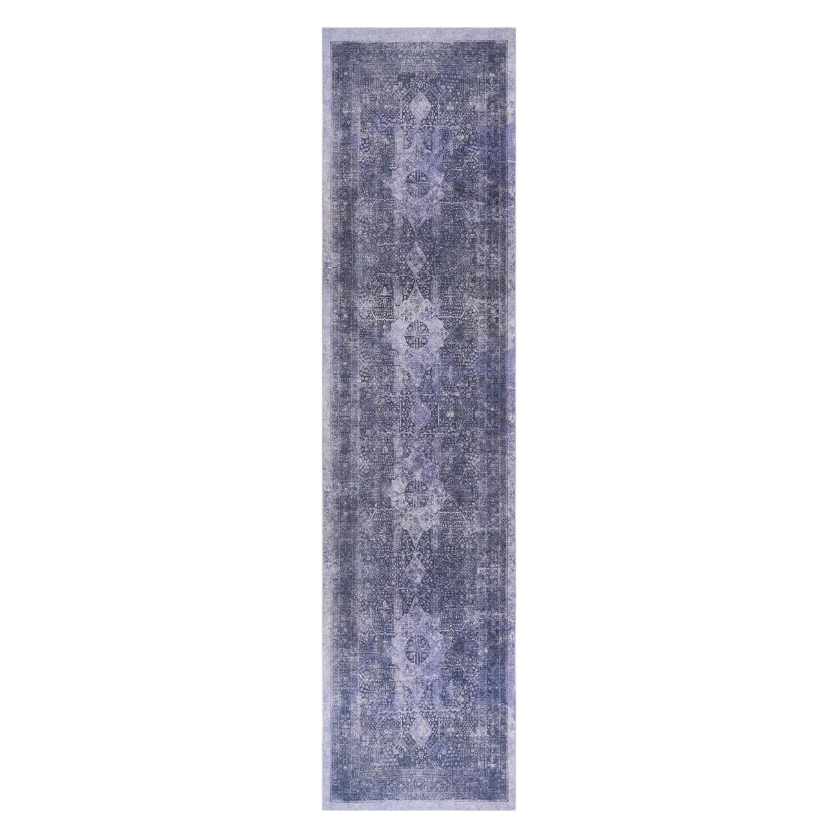 Maval - 2'6'' X 10' Washable Runner Rug - Anthracite - Furniture Home Direct