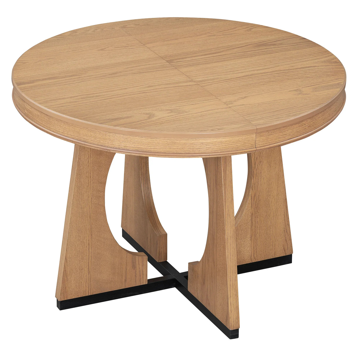 Dining Set Round Wood Table With Ladder Back Chairs Natural - Furniture Home Direct