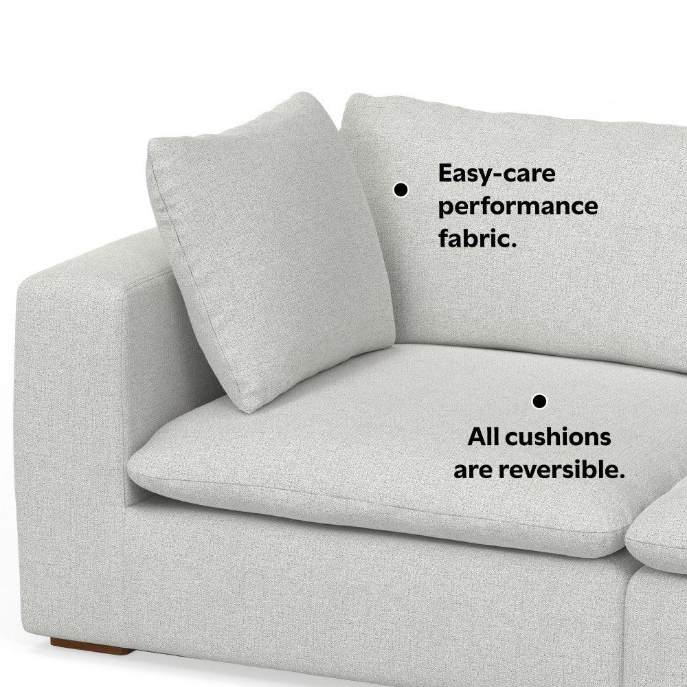Jasmine Sofa and Ottoman - Off White - Furniture Home Direct
