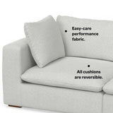 Jasmine Sofa and Ottoman - Off White - Furniture Home Direct