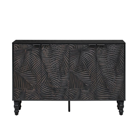 Modern TV Stand With 2 Spacious Storage Space And Anti-Tip Device - Furniture Home Direct
