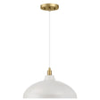 Astral - Single Light Pendant Lamp For Entrance Kitchen Island - Gold / White - Furniture Home Direct