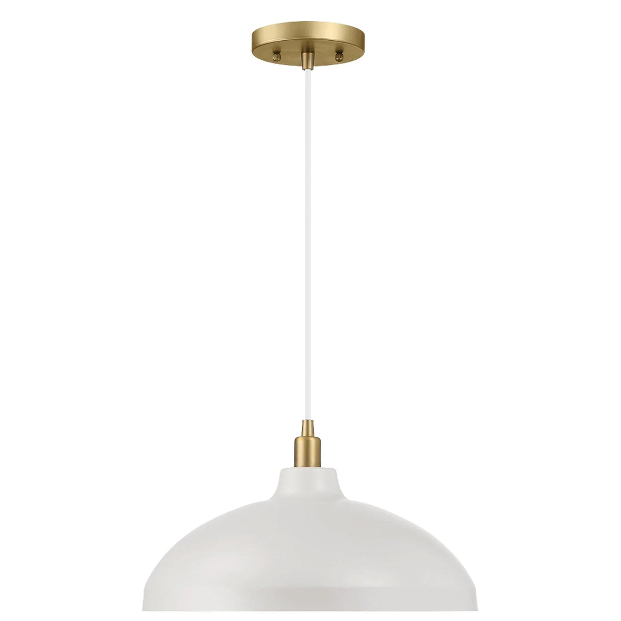 Astral - Single Light Pendant Lamp For Entrance Kitchen Island - Gold / White - Furniture Home Direct