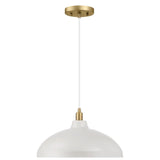 Astral - Single Light Pendant Lamp For Entrance Kitchen Island - Gold / White - Furniture Home Direct