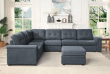 Isla - Fabric Sectional Sofa With Ottoman - Furniture Home Direct