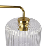 Haven - Clear Table Lamp, Button Control - Gold / White / White Marble - Furniture Home Direct