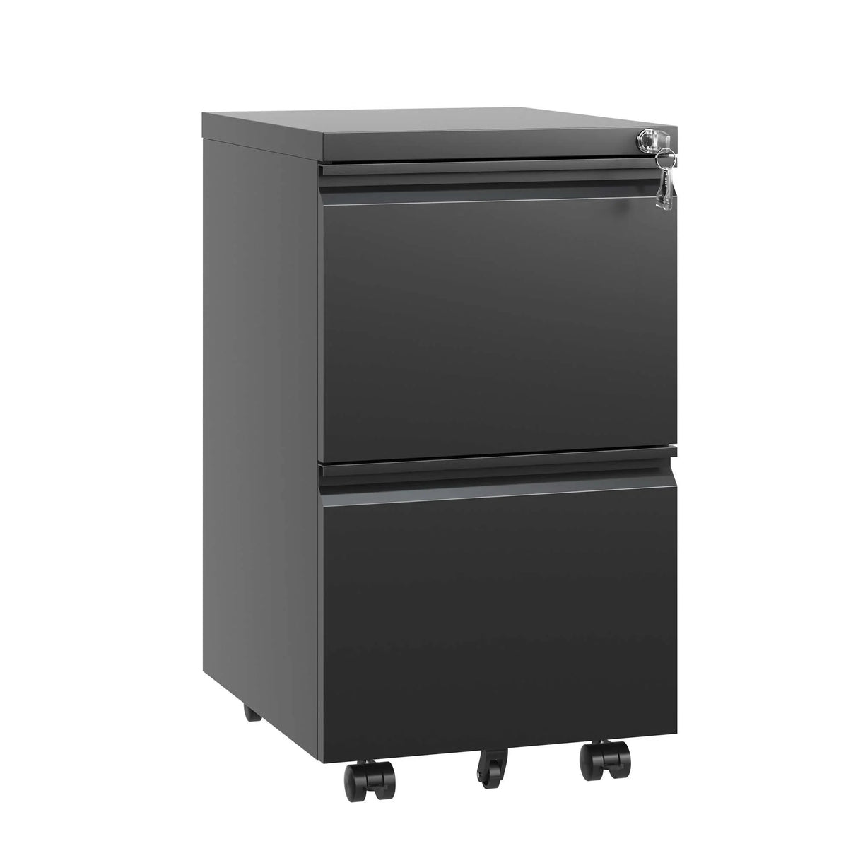 Metal Drawer Mobile File Cabinet With Lock For Home Office Organizer - Furniture Home Direct
