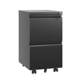 Metal Drawer Mobile File Cabinet With Lock For Home Office Organizer - Furniture Home Direct