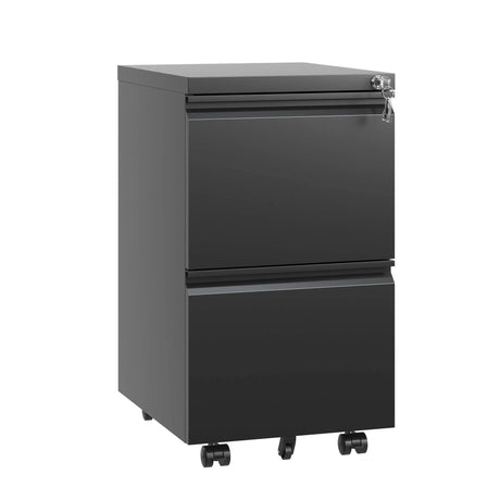 Metal Drawer Mobile File Cabinet With Lock For Home Office Organizer - Furniture Home Direct