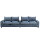Modern 4 Seater Corduroy Sofa Couch With USB Ports And Hidden Storage - Furniture Home Direct