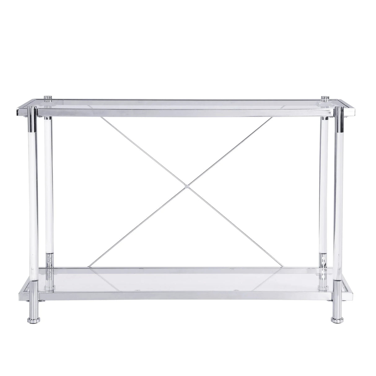 Chrome Acrylic Console Table - Chrome - Furniture Home Direct