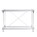 Chrome Acrylic Console Table - Chrome - Furniture Home Direct