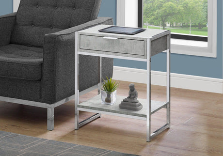 Accent Side Table, Storage Drawer, Spacious Tabletop - Furniture Home Direct