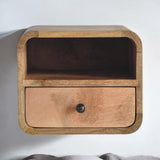 Curved Upper Slot Floating Nightstand - Furniture Home Direct