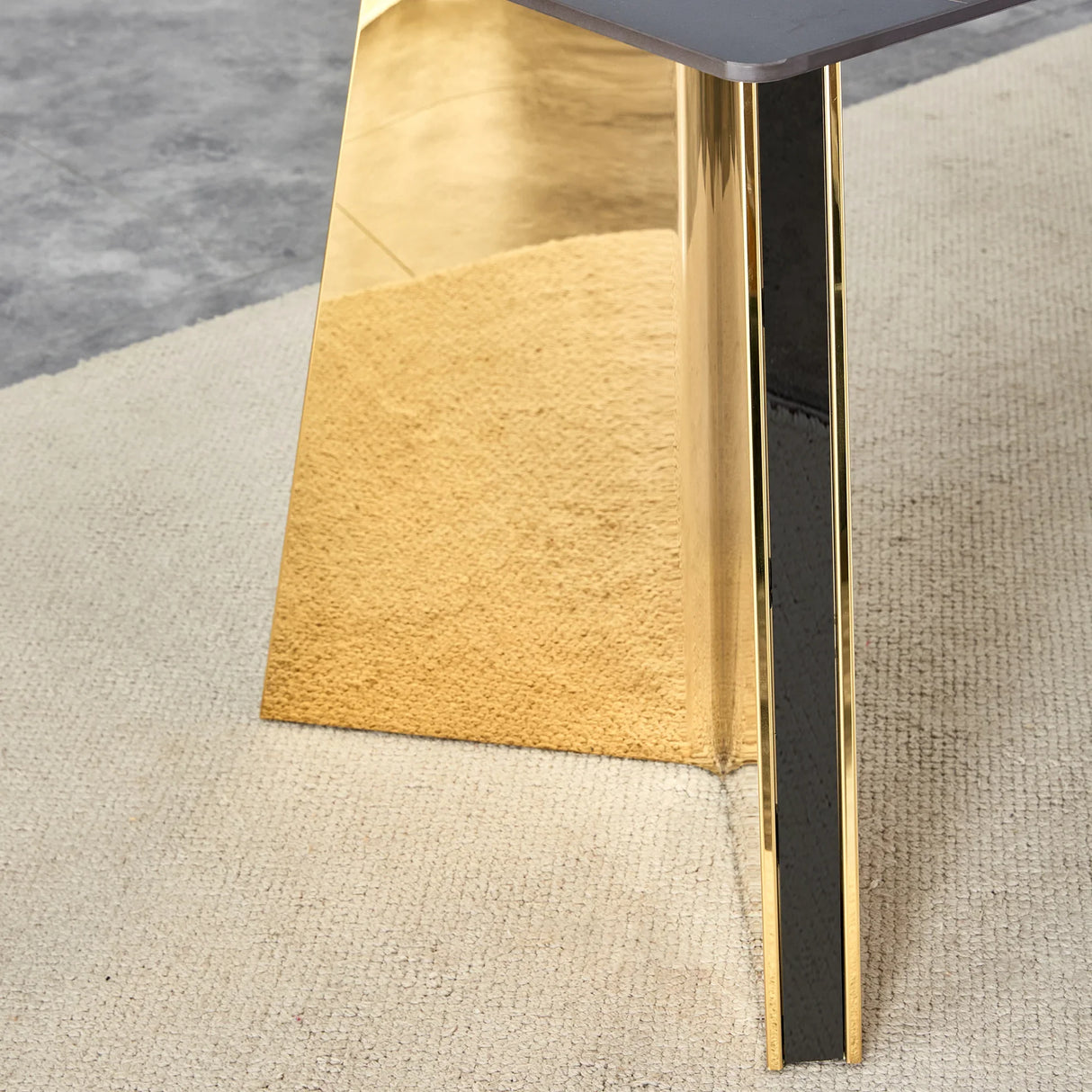 Dining Table Black Marble With Gold Butterfly Legs Black - Furniture Home Direct