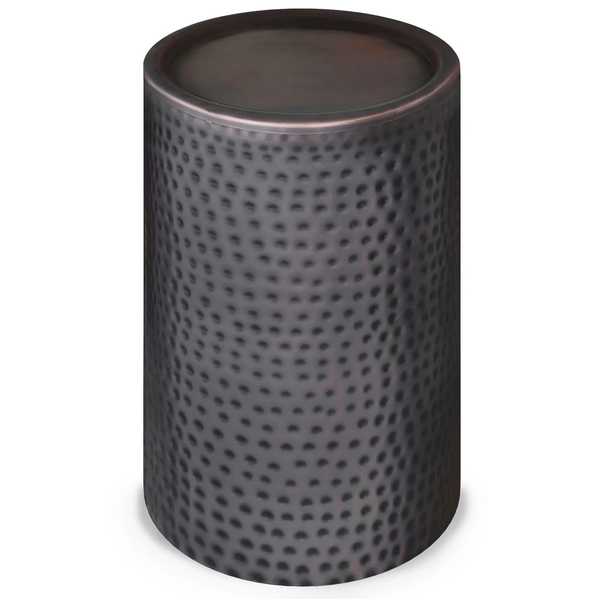 Corbin - Hammered Metal Side Table - Furniture Home Direct