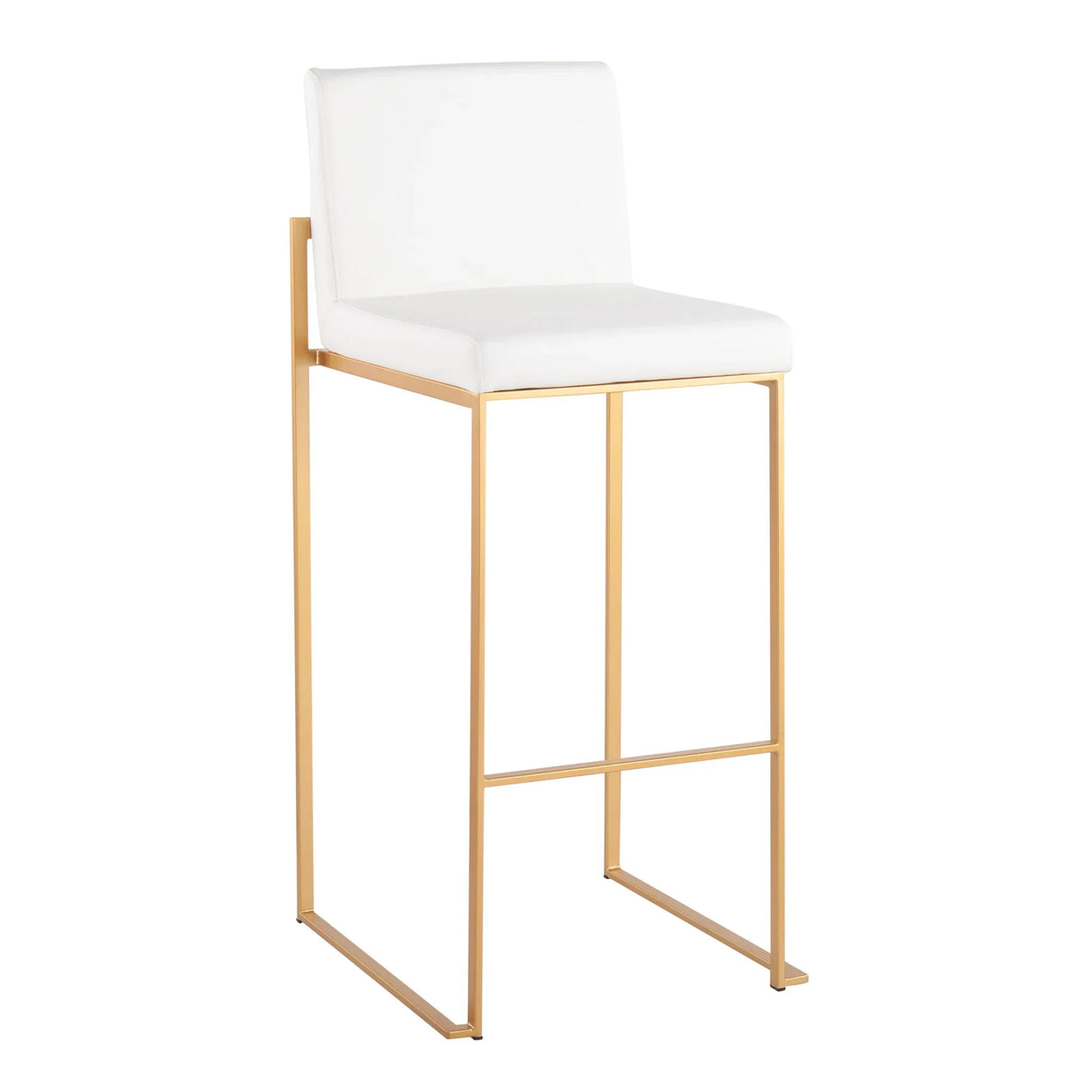 Fuji - Contemporary Design High Back Barstool (Set of 2) - Furniture Home Direct