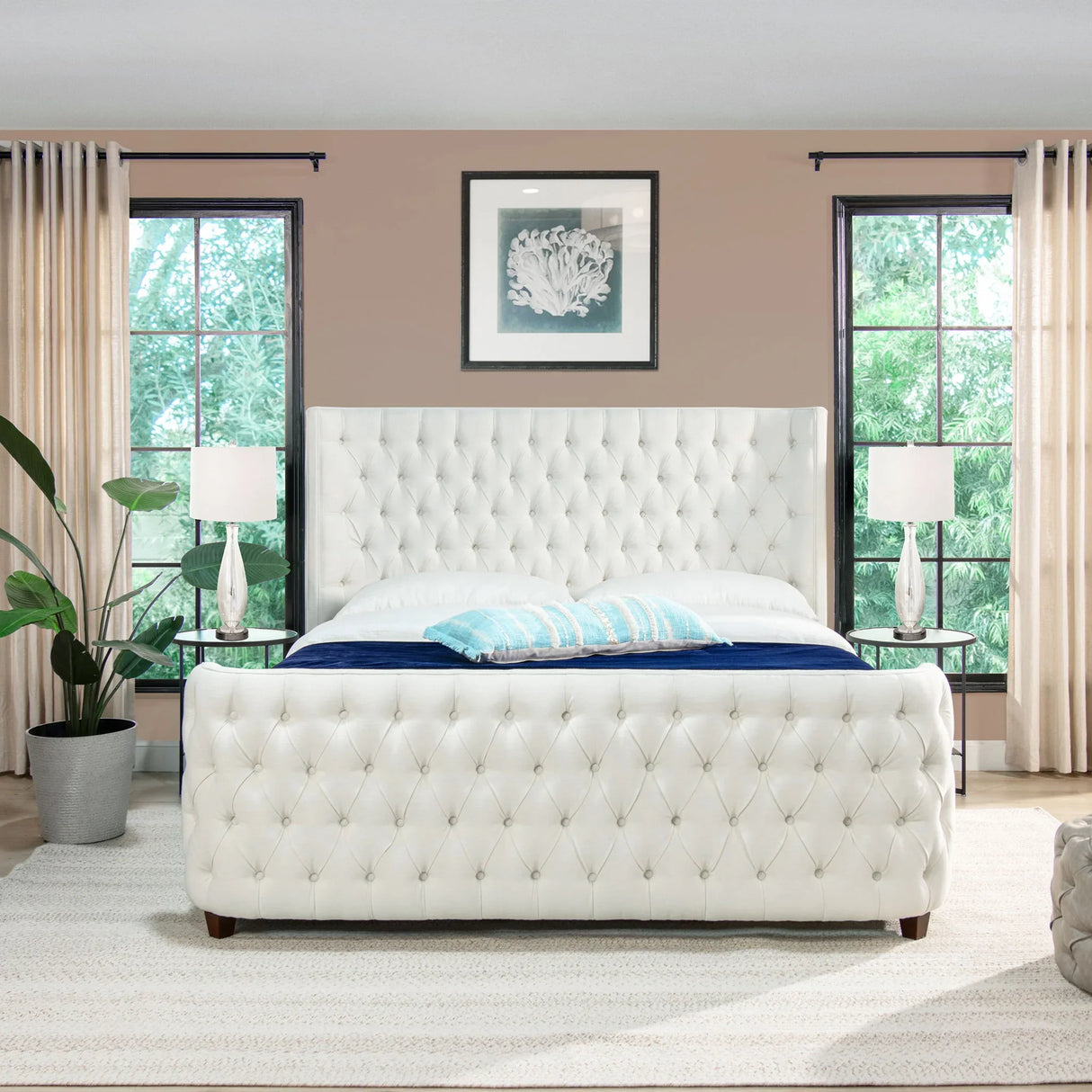 Brooklyn - Tufted Panel Bed Headboard And Footboard Set - Furniture Home Direct