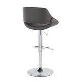 Fabrico - Contemporary Adjustable Bar Stool With Rounded T Footrest (Set of 2) - Furniture Home Direct