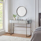 Mirrored Makeup Vanity Table With Stainless Steel Base And 2 Drawers - Furniture Home Direct