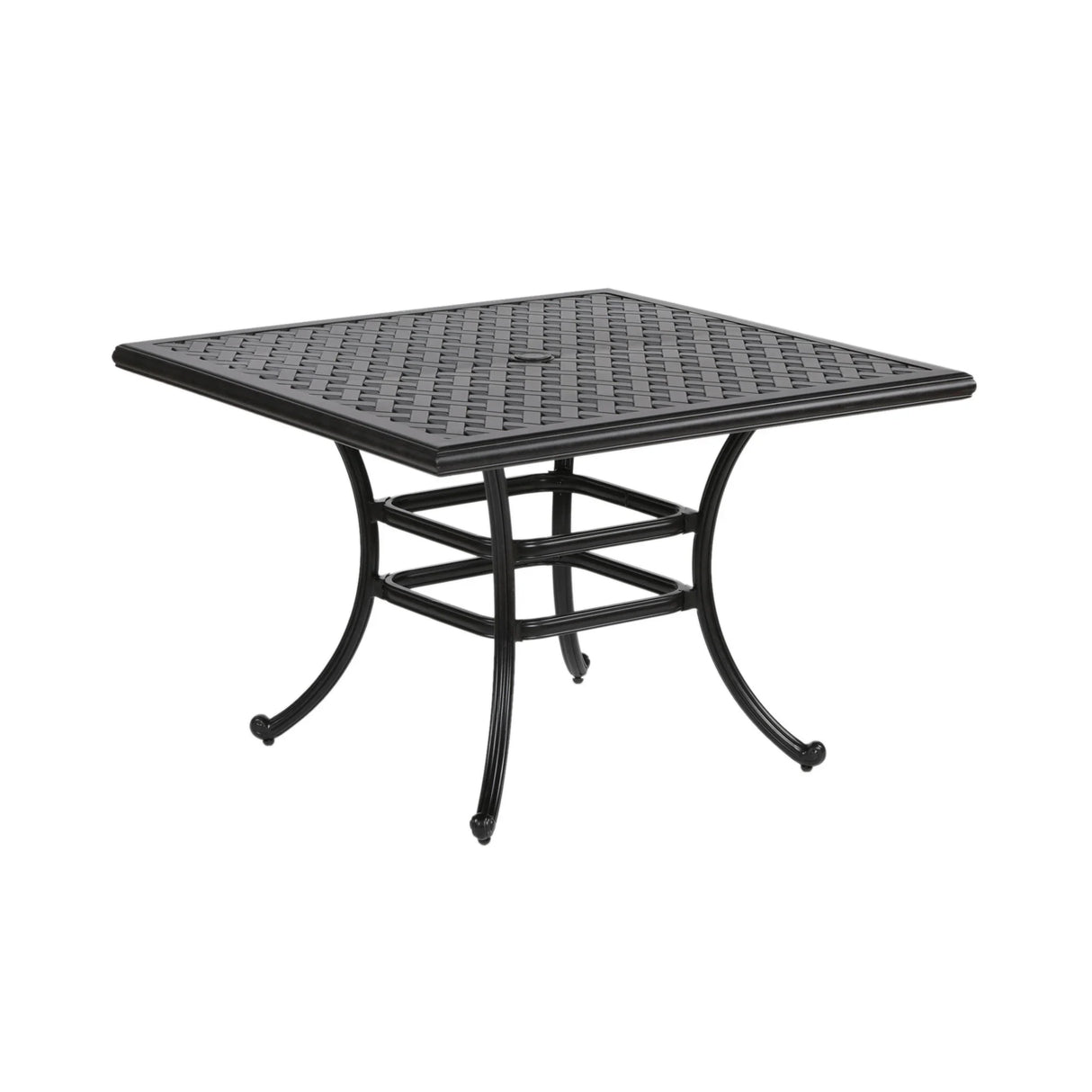 Square 4 Person 43.19" Long Aluminum Dining Set With Cushions - Furniture Home Direct
