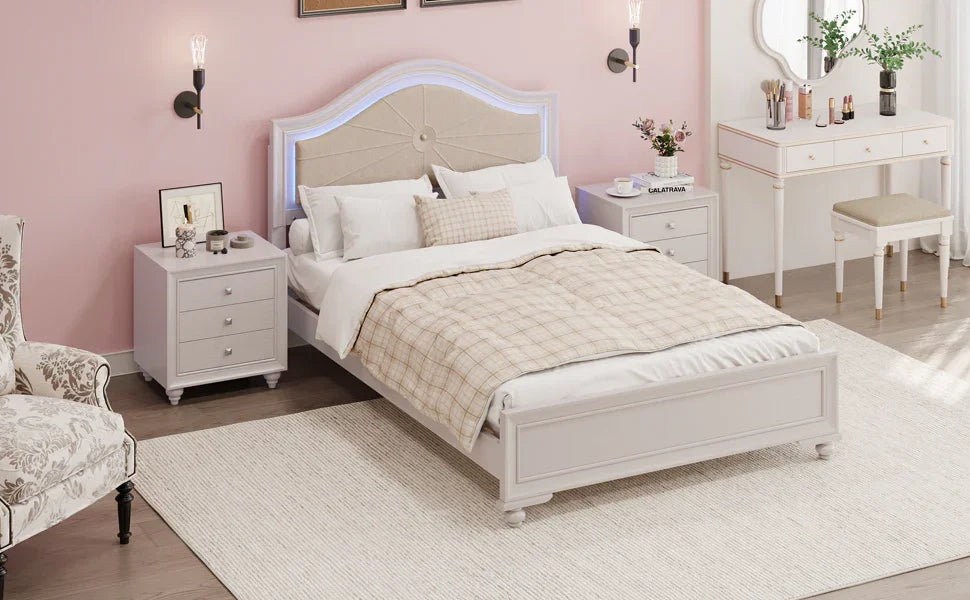 3 Piece Queen Bedroom Set(Queen Bed and 2 Nightstands) - Furniture Home Direct