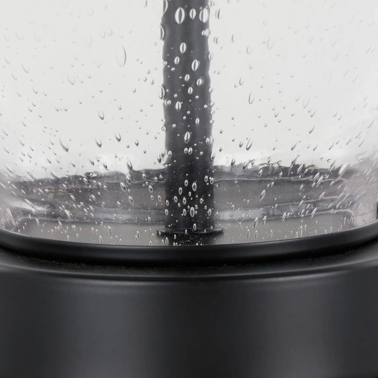 Jenna - Contemporary Table Lamp (Set of 2) - Clear Seeded / Matte Black / Matte Black - Furniture Home Direct