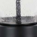 Jenna - Contemporary Table Lamp (Set of 2) - Clear Seeded / Matte Black / Matte Black - Furniture Home Direct
