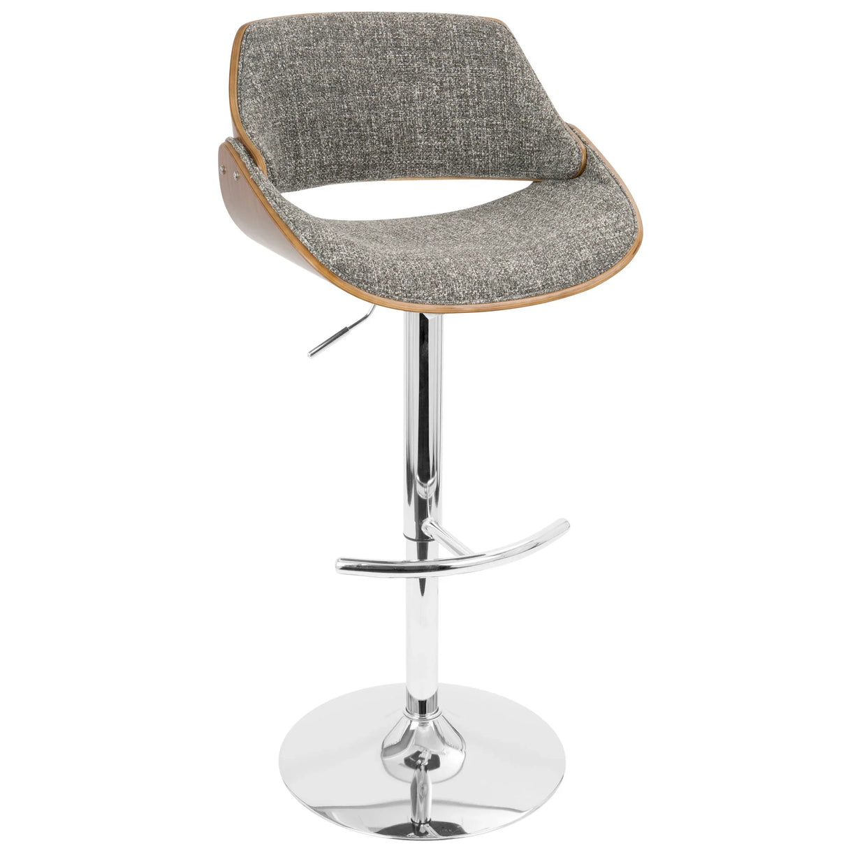 Fabrizzi - Mid Century Modern Adjustable Barstool With Swivel (Set of 2) - Furniture Home Direct