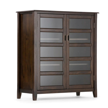 Burlington - Medium Storage Cabinet - Mahogany Brown - Furniture Home Direct