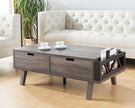 Antique Wood Coffee Table, Living Room Table With Two Storage Drawers - Furniture Home Direct