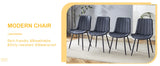 Dining Chairs With PU Leather Upholstery Metal Legs Black - Furniture Home Direct