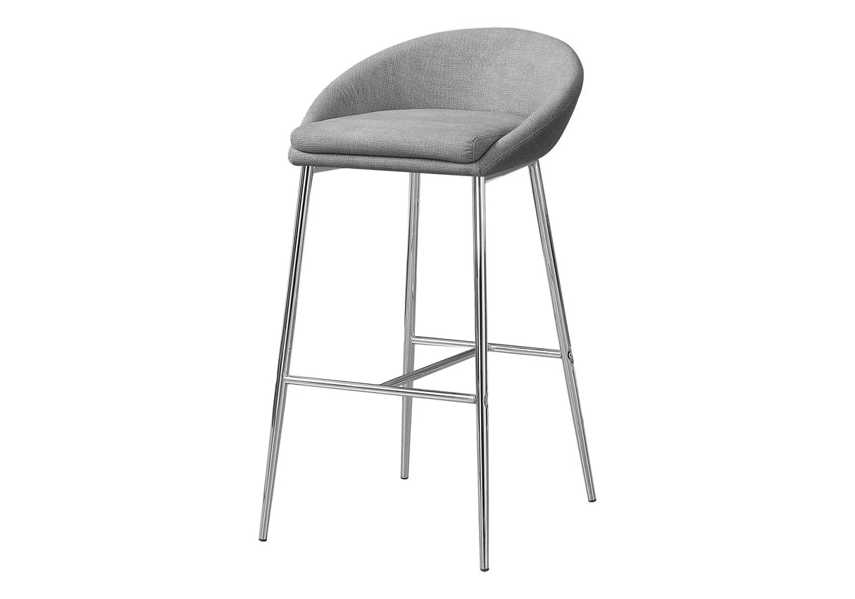 Bar Stool, Bar Height, Contemporary & Modern (Set of 2) - Gray - Furniture Home Direct