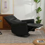 360° Modern Small Rocking Swivel Recliner Chair With Side Pocket - Furniture Home Direct