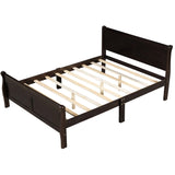 Platform Bed Frame Mattress Foundation Sleigh Bed With Headboard / Footboard / Wood Slat Suppor - Furniture Home Direct