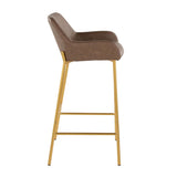 Daniella - Contemporary / Glam Fixed Height Bar Stool (Set of 2) - Furniture Home Direct