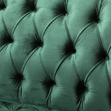 Sturdy Velvet Sofa - Green - Furniture Home Direct