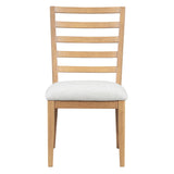 Dining Set Round Wood Table With Ladder Back Chairs Natural - Furniture Home Direct