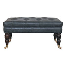 Buffalo - Leather Ottoman With Castor Legs - Furniture Home Direct