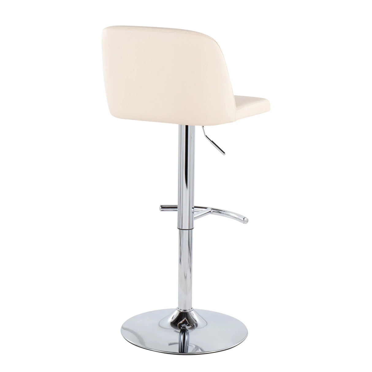 Toriano - Contemporary Adjustable Barstool With Swivel & Rounded T Footrest (Set of 2) - Furniture Home Direct