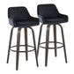 Daniella - Contemporary Fixed Height, Barstool With Swivel With Round Footrest (Set of 2) - Furniture Home Direct