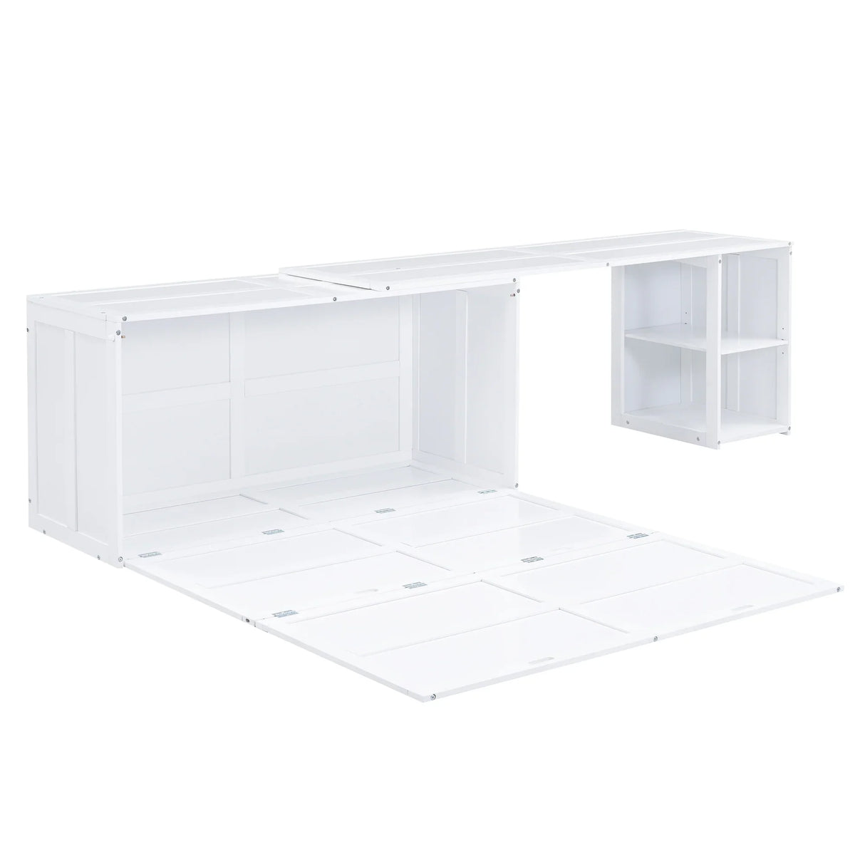 Modern Cabinet Bed With Desk and Storage - Queen Size - Furniture Home Direct