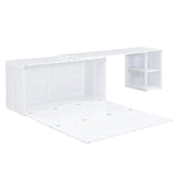 Modern Cabinet Bed With Desk and Storage - Queen Size - Furniture Home Direct